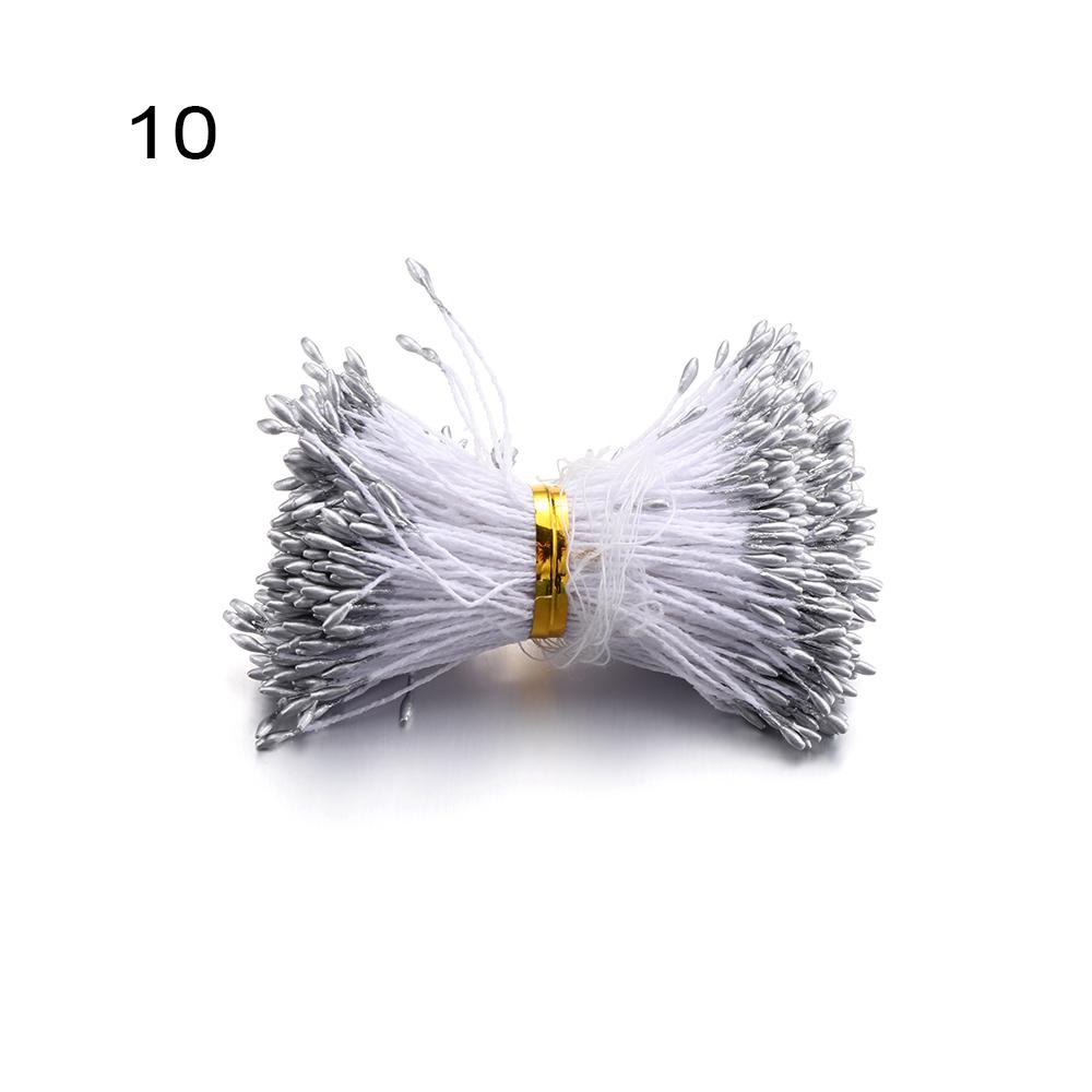 400pcs Mini Artificial Pearl Pistil Double Heads DIY Floral Craft For DIY Needlework Scrapbooking Wreath Wedding Decoration