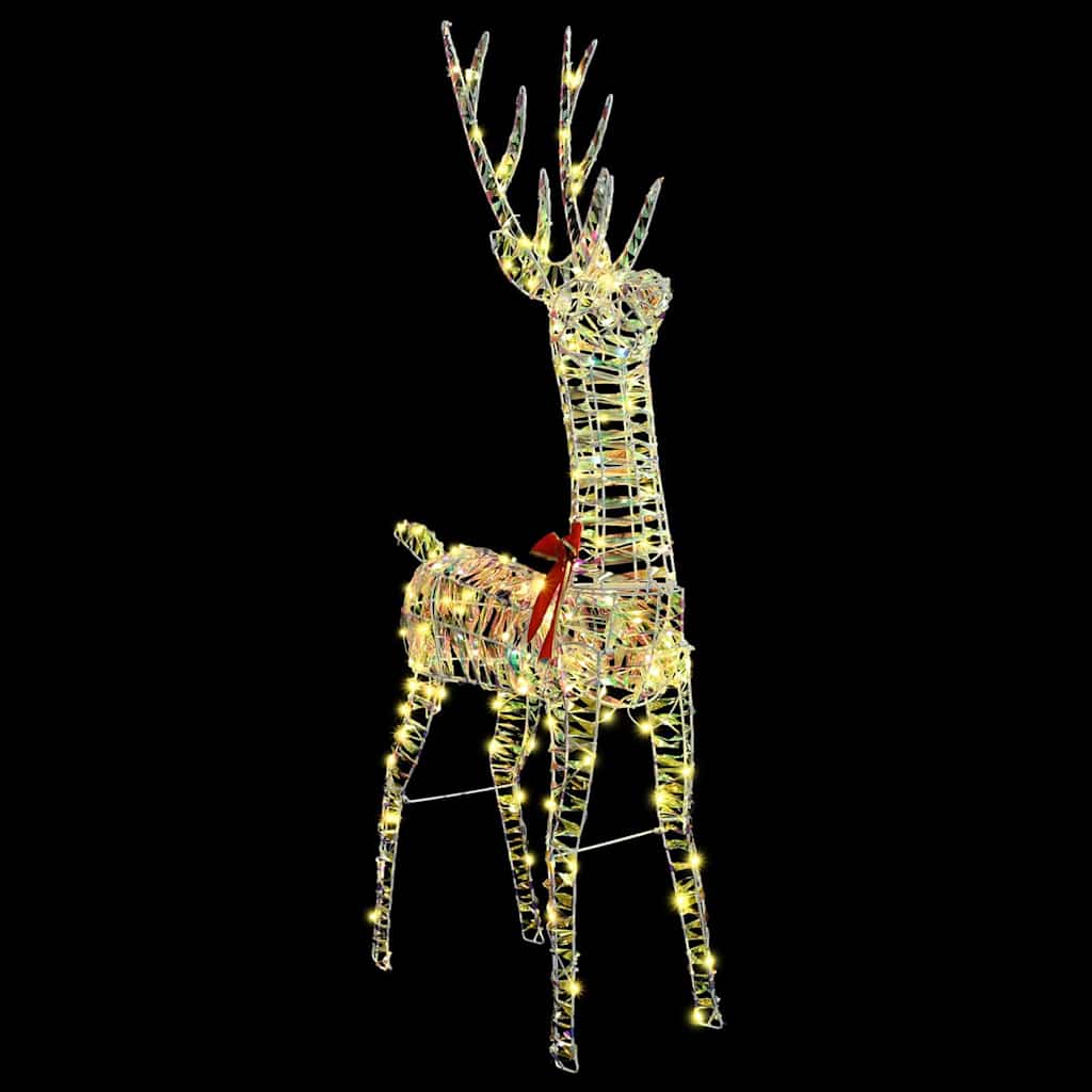 3D Reindeer 140 LEDs Warm White 128 Cm PET