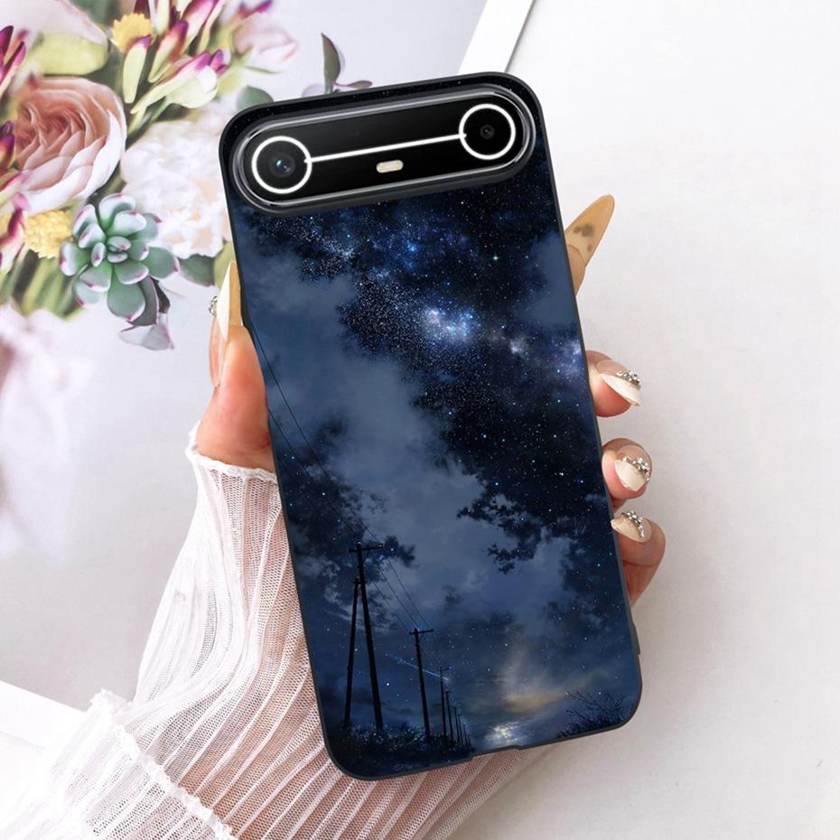 

Fashion Cool Design Case For Tecno Pova Slim 5G 2025 Black Silicone Soft Cover For Tecno Pova Slim KM9 Phone Cases Tecno Pova Slim