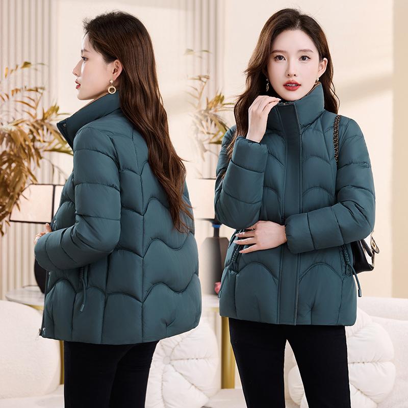 Short coat women's autumn and winter new fashion lightweight cotton-padded clothes loose and thin solid color cotton-padded clothes