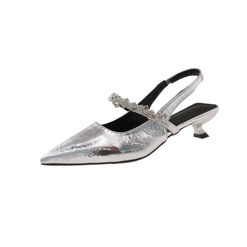 Spring New Pointed Head Thin Heel High Heel Temperament Thin French Fashion Sexy Beauty Absolutely Bag Head with Women's Shoes