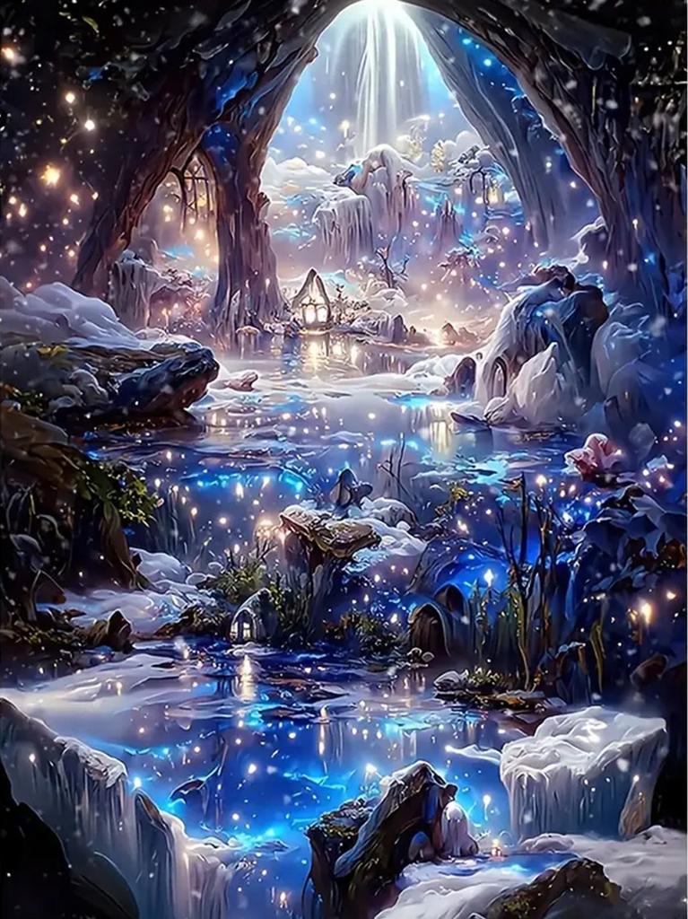 Source Factory Beautiful Night Sky Starry Sky 5D Full Diamond Painting Round Diamond Square Diamond Handmade Diy Ornament