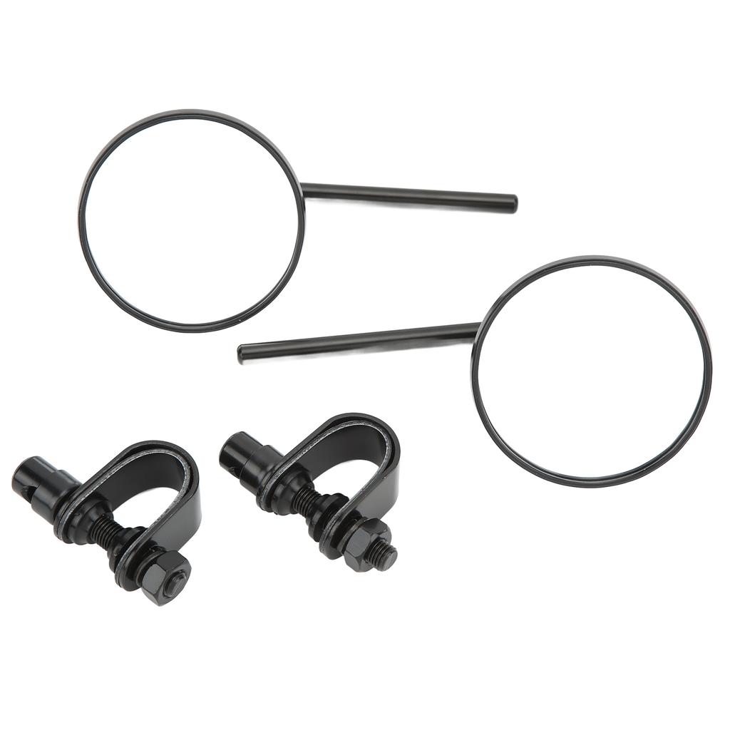 2 Pcs Motorcycle Rear View Mirrors Round 360 Degree Adjustable Handlebar Mirror Replacement for Ranger Stick King GN