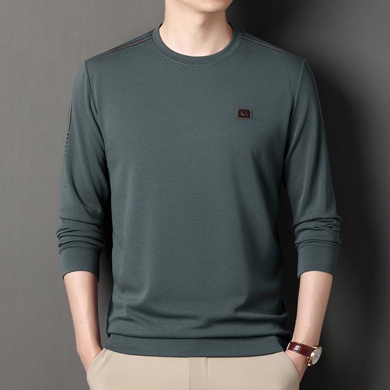 Woodpecker Men's Autumn Long Sleeve Round Neck Casual Base Shirt