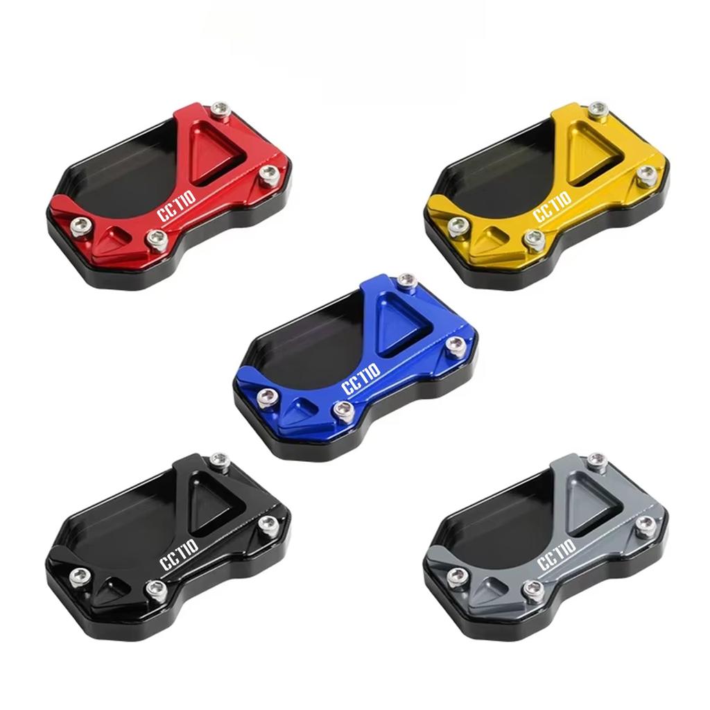 MAORANG für Honda Cross Cub CC110 2020-2024 Aluminium Seitenständerverbreiterung Ständerplatte Pad Motorradzubehör (Titanfarbe)