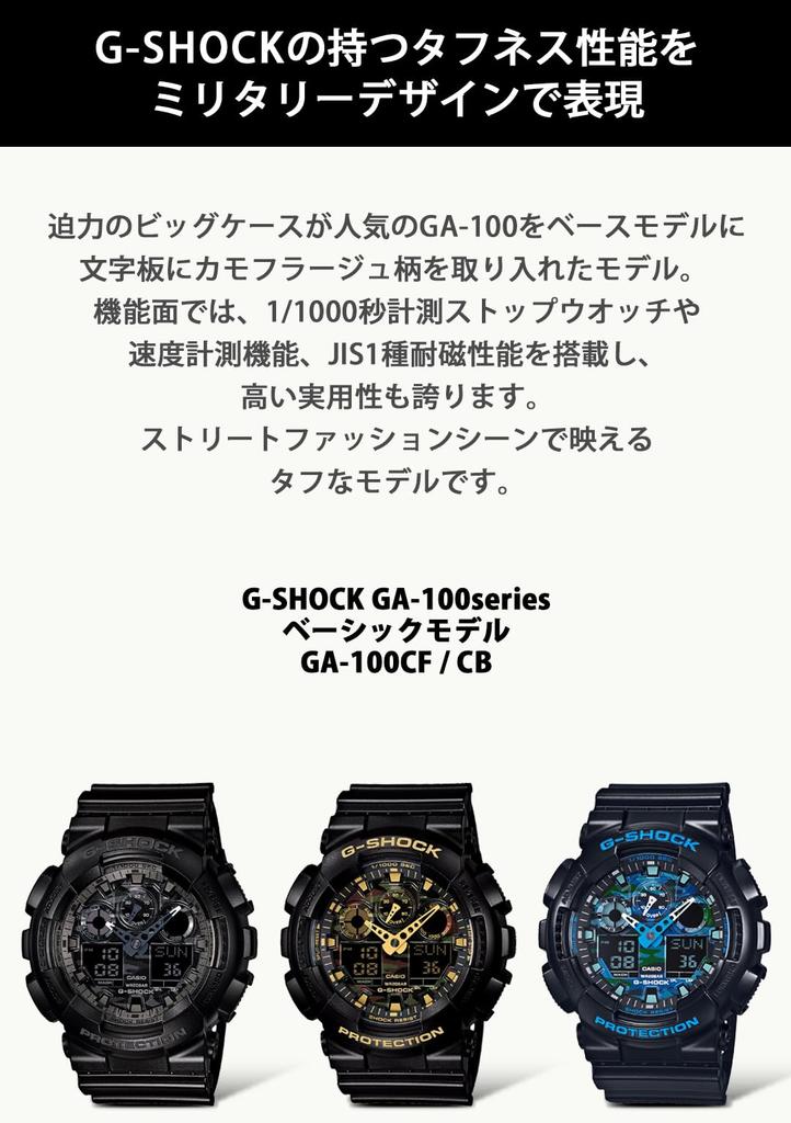 Casio G-Shock GA-100CF-1A9JF Men's Watch, Black, Authentic Japanese Product