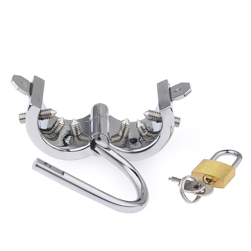Stainless Steel Scrotum Bondage Ball Stretcher Pendant Penis Rings Erotic BDSM Metal Cock Ring Sex Toys for Men