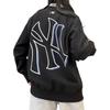 MLB New York Yankees Back Print Crew Neck Pullover Hoodie Unisex Hoodies Black 3AMTB0431-50BKS