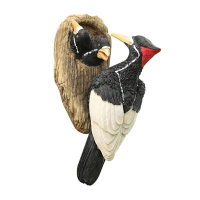 Specht Skulptur Vogelstatue für Außenbereich Harz Hängende Vogelfiguren Baumumwickler für Außen Dekorationen für Rasenverzierung
