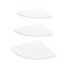 3Pcs Floating Corner Shelf Wall Mounted Storage Rack Bookshelves Home Furniture Office Decor
