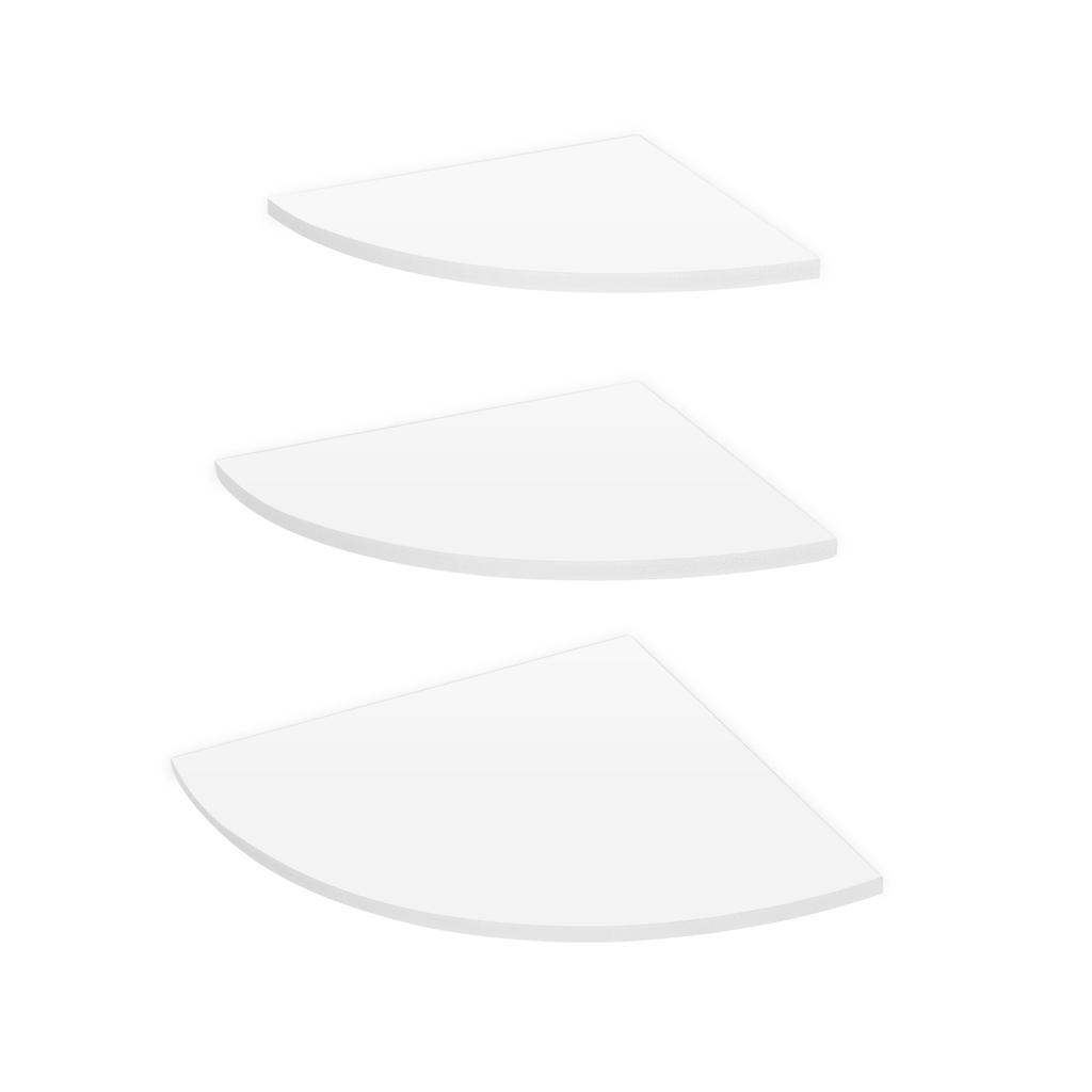 3Pcs Floating Corner Shelf Wall Mounted Storage Rack Bookshelves Home Furniture Office Decor