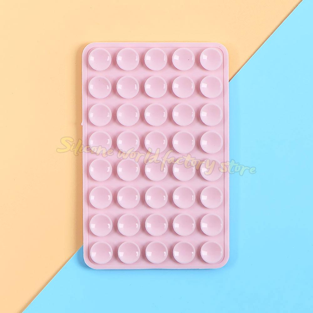 Silicone World Double-sided Silicone Suction Pad For Mobile Phone Fixed Pad Suction Cup Wall Stand Square Anti-Slip Back Sticker