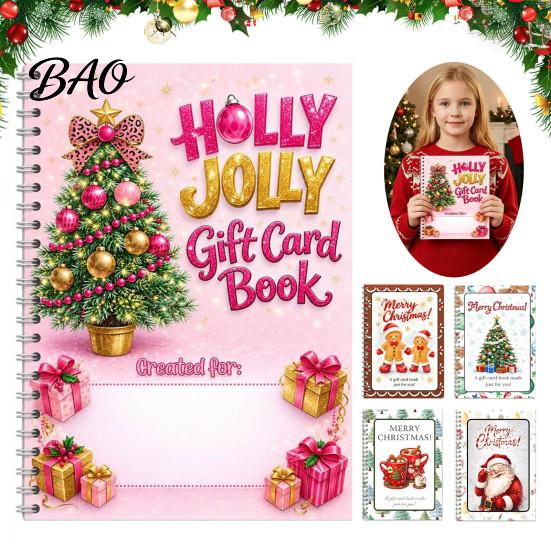 Stocking Stuffers for Teachers Christmas Spiral Bound Book, Vibrant Festive Design Keepsake Booklet, Thoughtful Presents Students Compact Decorative
