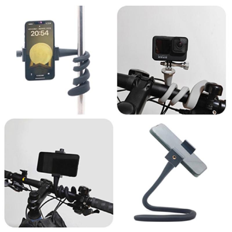 

Universal Baby Monitor Holder Flexible Twisting Bracket Webcam Stand Mount Hole-Free Crib Cradle Rod серый