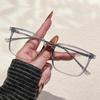Unisex Photochromic Square Glasses Frame with Anti-Blue Light Plano Lenses