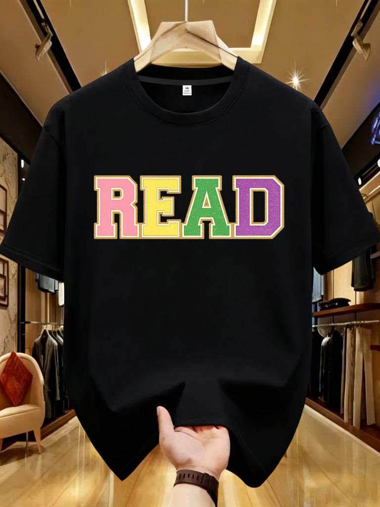 WDS01219Letter Printing Plus Size Unisexs Tshirt Summer Casual Street Fashion Unisexs Joker Short Sleeve Tshirt