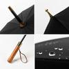 16-Bone wooden handle golf umbrella oversized double wind-resistant straight rod long-handled umbrella men's business advertising gift umbrella