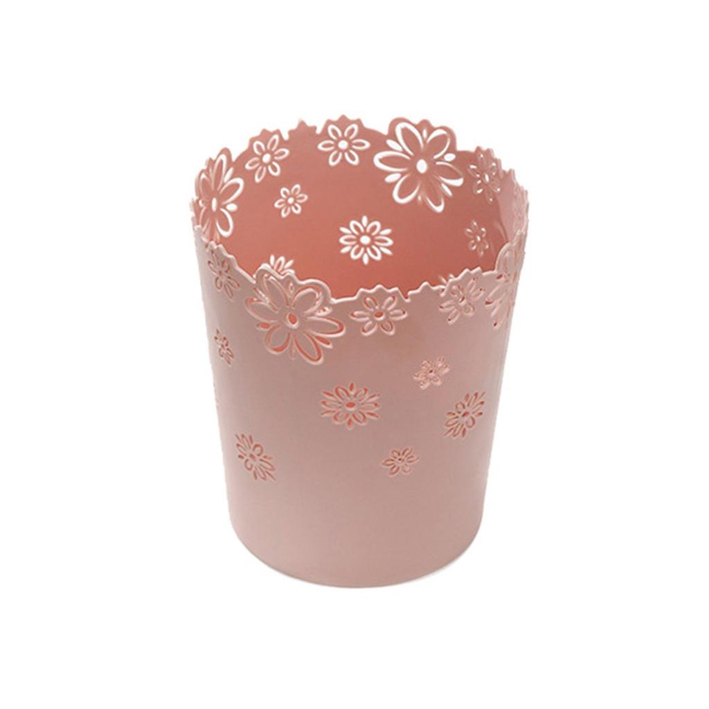 Plastic Waste Paper Bins For  Kitchen Or Bathroom Diameter 19 Cm Trash Can Table
