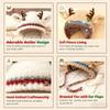 Windproof Knitted Deer Antler Hat Plush Fur Festival Christmas Antler Hat New Cycling Cap  Outdoor