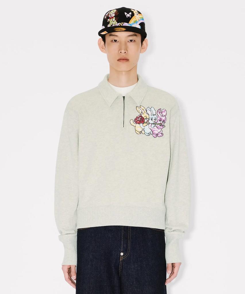 Kenzo Men'S Cartoon Embroidered Chapman Half Zip Sweatshirt_K265Amwc03Lgx