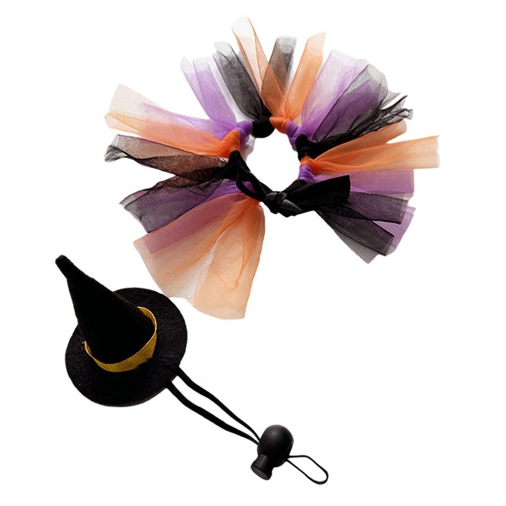 

Мягкий мини-костюм для питомца на Хэллоуин, забавные мини-шляпы ведьмы для хомяка, мини-принадлежности для питомца Black Hat