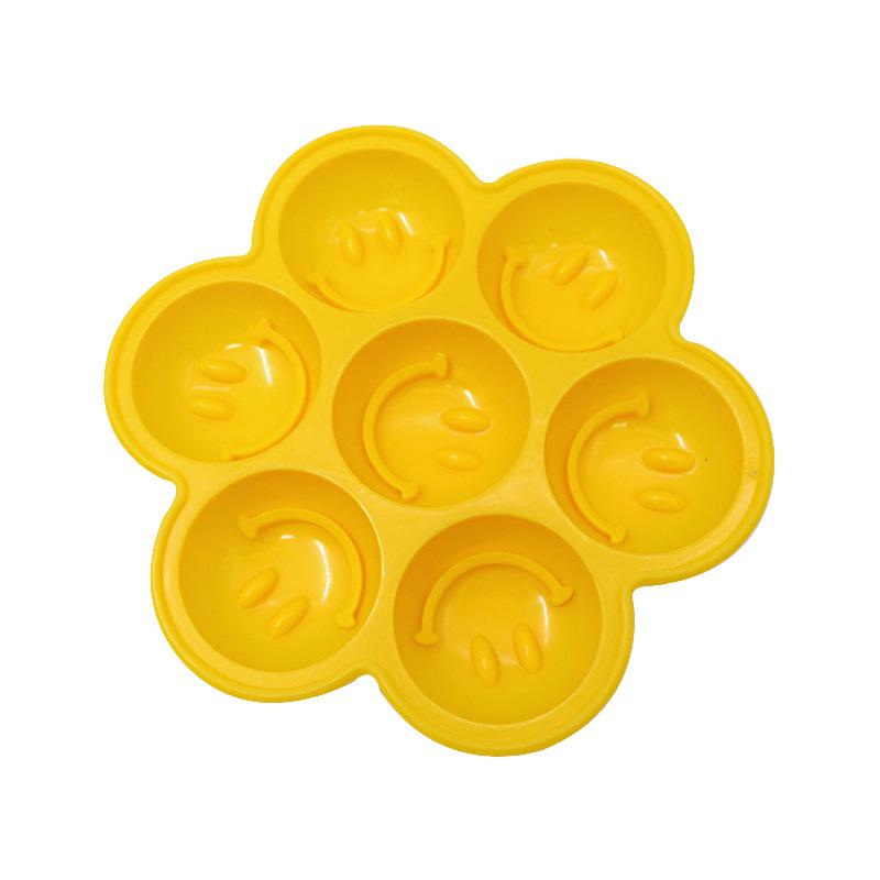 

7-ячеечная силиконовая форма для льда, креативная силиконовая форма для мороженого, форма для эскимо своими руками, круглая форма для эскимо, лоток для льда, домашние гаджеты, форма для эскимо жёлтый