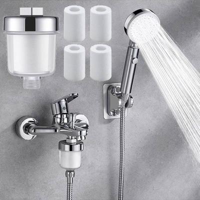 Filtered Shower Head Transparent Hard Water Softener 5 Micron PP Cotton Water Filter Household Water Purifier for Home Kitchen