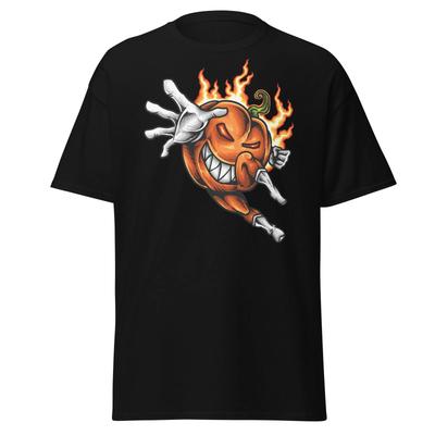 Pumkin Hero Unisex Classic 100% Cotton T-shirt Mens Tees Top Halloween