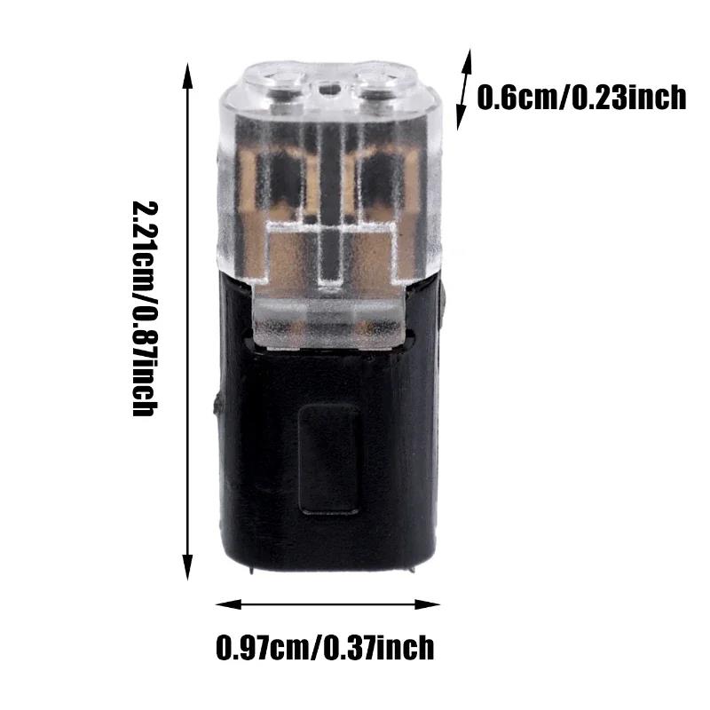 50/1Pcs Waterproof Fast Plug Double-Wire Plug-in Connector Car Electrical Cable Snap Connectors 2 Pin Way Strip Lights Terminal Plug Connectors 4