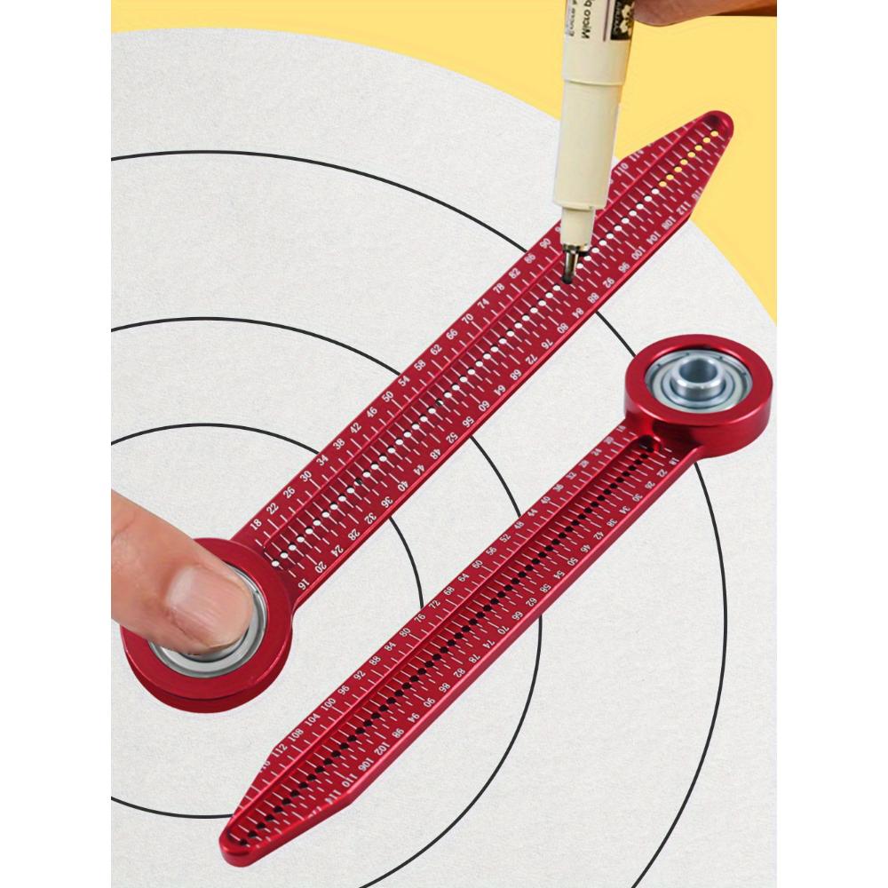 Woodworking Scribing Gauge with Pocket Clip Aluminum Woodworking Compass Chart Tool,High Precision Marking Measuring Ruler -Woodworking Scribing Gauge