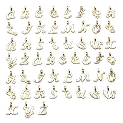 26 Stück Gold AZ Buchstaben Alphabet Charms Anhänger DIY Schmuckherstellung Zubehör
