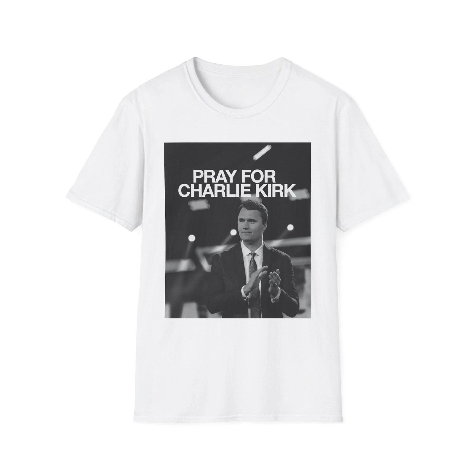 Pray for Charlie Kirk Unisex Softstyle T-Shirt XXXXL