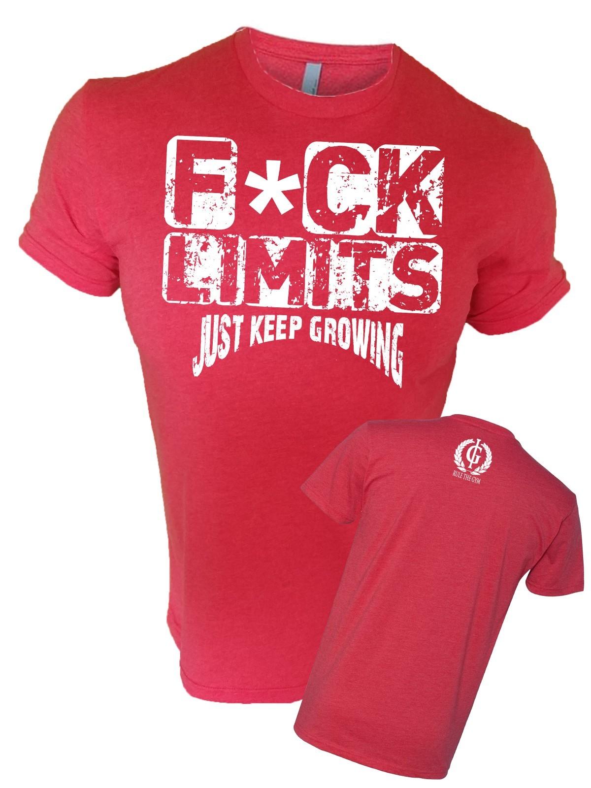 Iron Gods Fck Limits Workout T-shirt Muscle Weight Training Bodybuilding Gym XXXXL