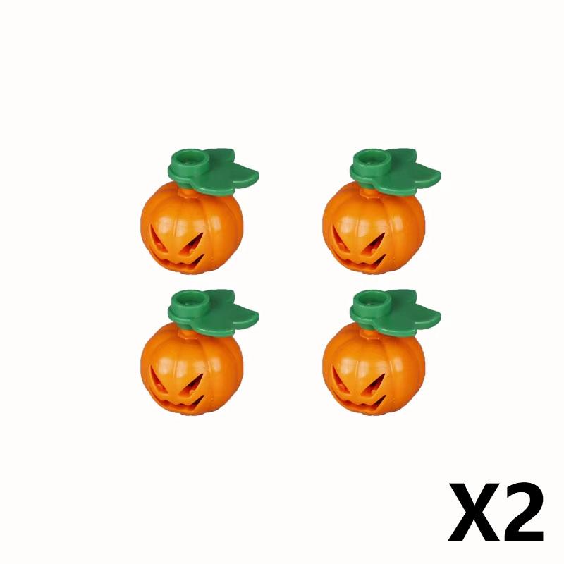 Halloween Decorative MOC Building Blocks Pumpkin Carriage Tombstone Skeleton Flame Horse Accessories Elf House Bricks Toys Gifts