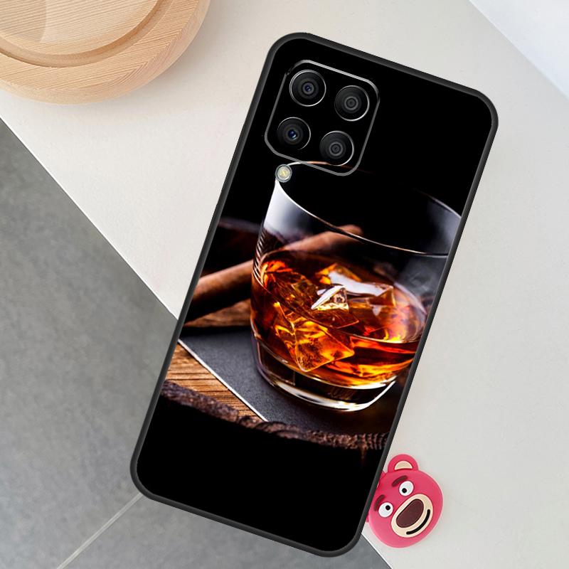 Cigar and Whiskey Case For Samsung Galaxy M12 M32 M52 M15 M35 M55 M31 M56 M36 M16 M06 M13 M33 M53 M14 M34 M54