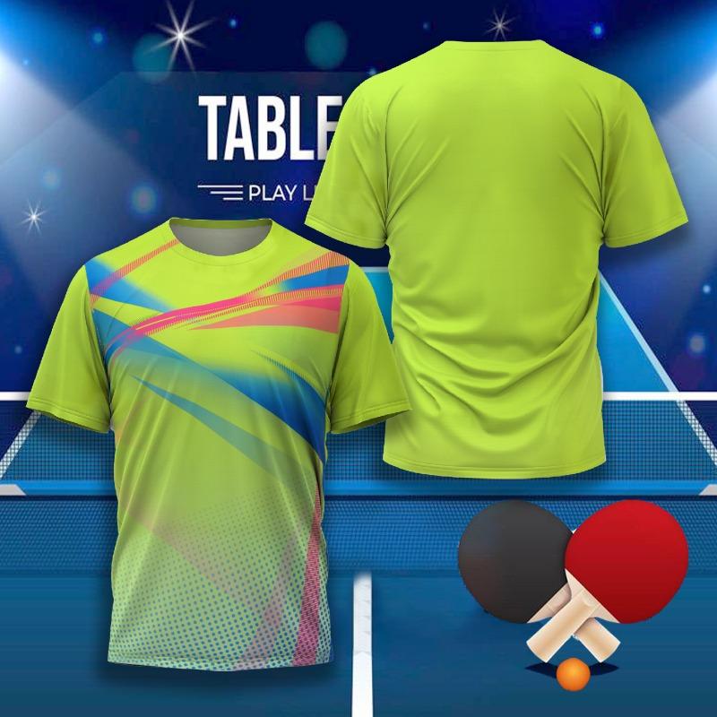 Fashion 3D Table Tennis Jersey Graphic T Shirt for Men Clothing Casual Sports Gym Fitness