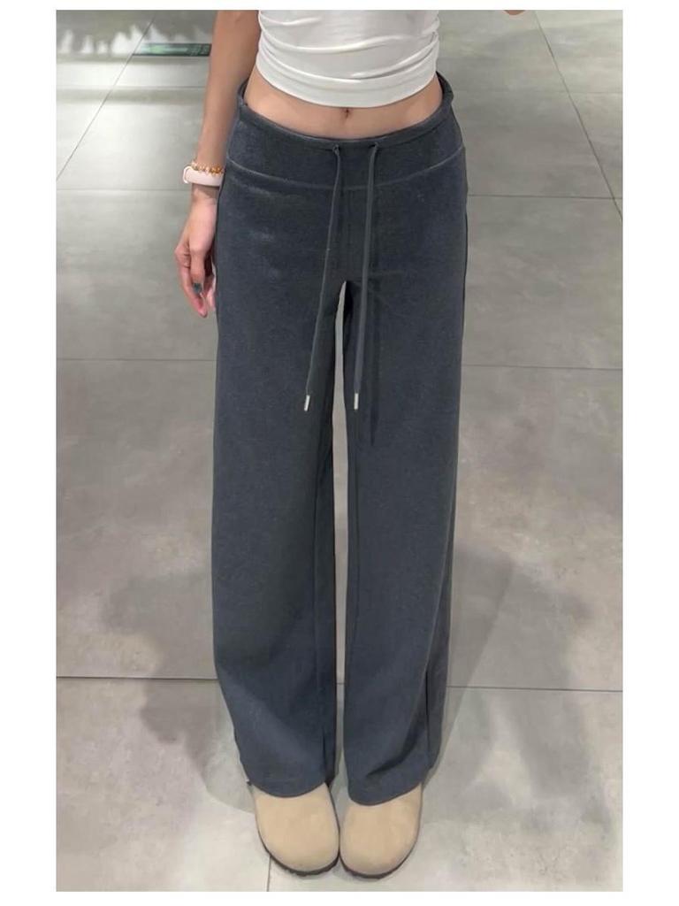 Lulu Unisex High Waist Slimming Sweatpants - Autumn 2026: Wide Leg, Plus Velvet