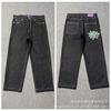 Unisex Streetwear Printed Straight Fit Denim Jeans Loose Comfortable Cotton Pants Casual Wear
