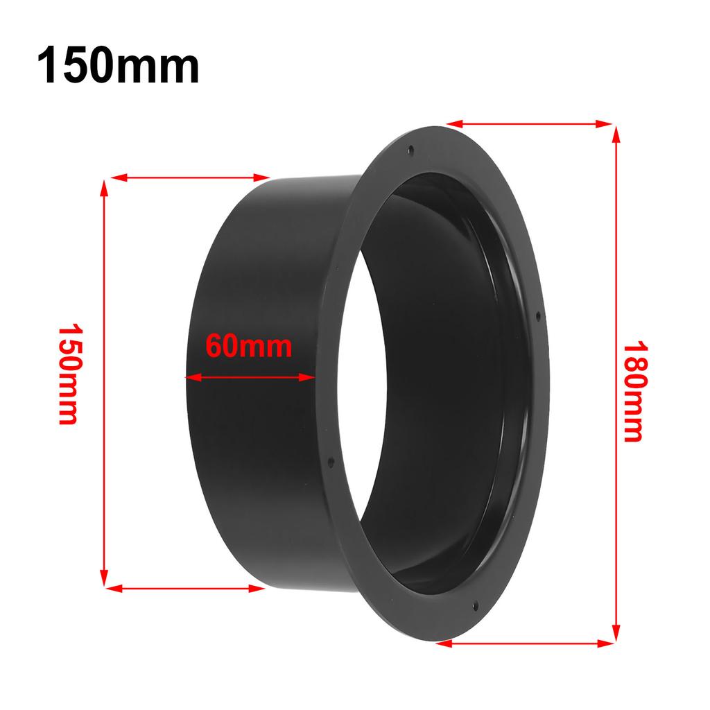 ABS Złącze kołnierzowe ścienne Adapter rury wentylacyjnej Okrągłe złącze kanałowe Do rury wentylacyjnej Połączenie kanałów powietrznych 100/125/150mm