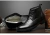 Plus Size Men's British Style Genuine Leather Chelsea Ankle Boots