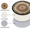 Tree Annual Ring Stump Slice Moss Mushroom Fern Botanical Bark Pattern Holiday Luxury Round Mat Area Rug Home Decor
