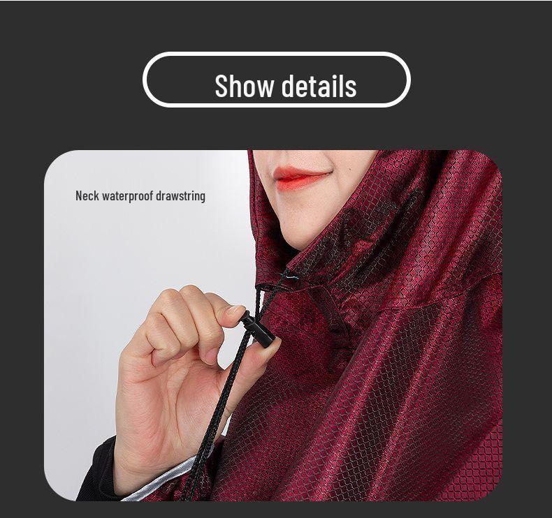 Plus Size Electric Vehicle Raincoat: Thick Oxford Cloth, Soft & Durable, Single/Double Person Options