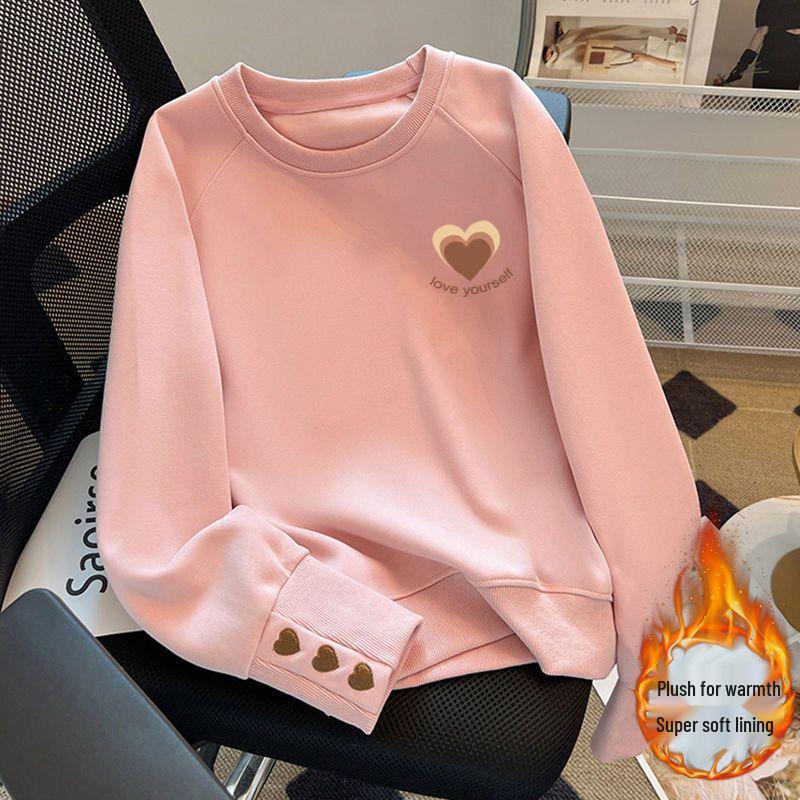 Layered Pure Cotton Women's Slim Sweatshirt - Trendy, Versatile Spring & Autumn 2025.