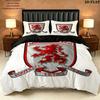 Middlesbrough Fc Pattern Bedding uilt Set uilt Cover Pillowcase Home Decoration Birthday Gift (1 * duvet cover + 2 * pillowcase without core)