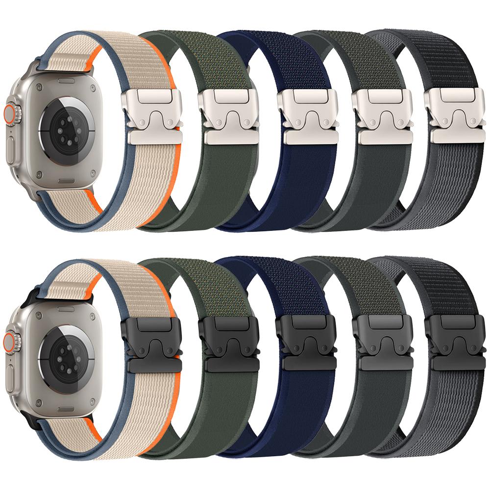 Trail Loop Band for Apple Watch Ultra 2 49mm Series 10 9 8 7 46mm 42mm 41mm 45mm Sports Nylon Wristband IWatch 6 5 4 SE 40/44mm