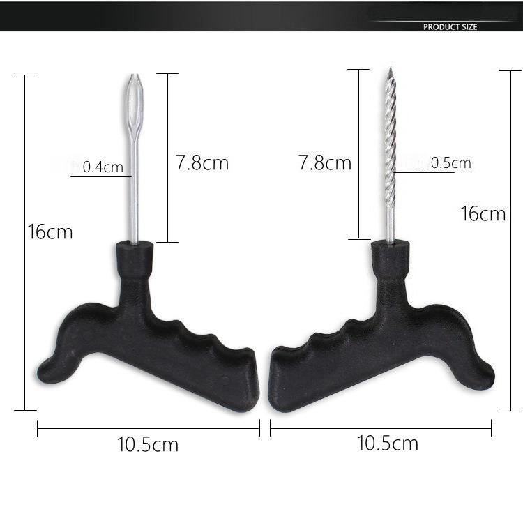 Motorcycle Truck Vacuum Tire Repair Tool Car Tire Repair Tool Kit with Rubber Strips Tubeless Tyre Puncture Studding Plug Set