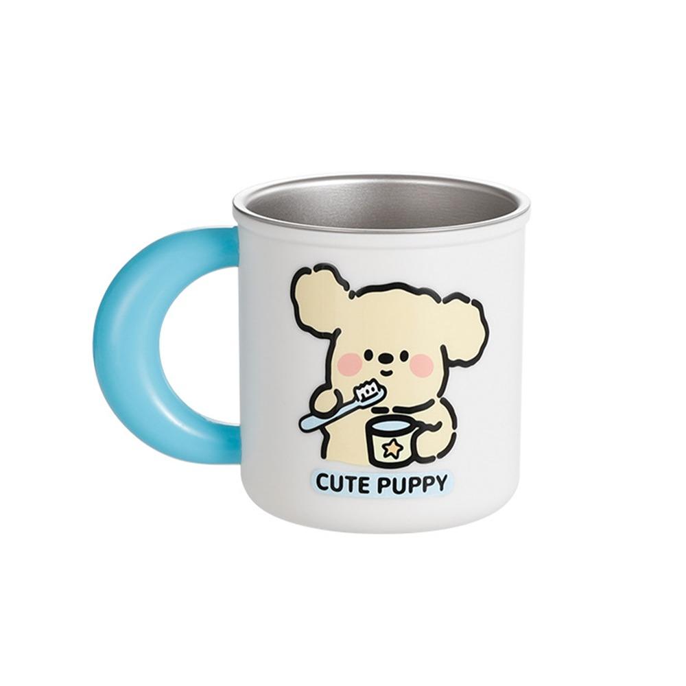 Anti Mildew Mouthwash Cup with Handle Cartoon Water Cup Thicken Children s Rinsing Mug Travel синий