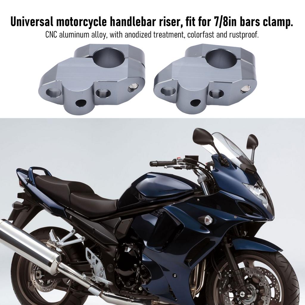 7Celsius8in Handlebar Risers CNC Aluminum Alloy   Motorcycle Modification Accessory