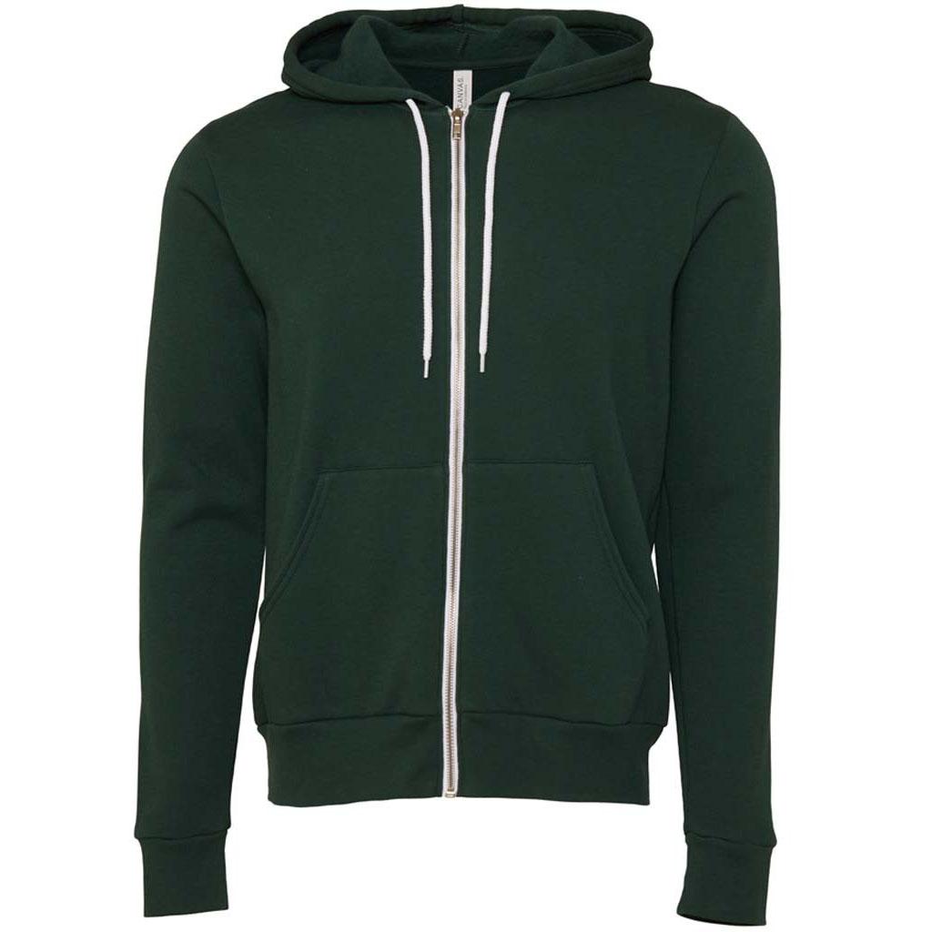 Bella + Canvas Adults Unisex Full Zip Hoodie