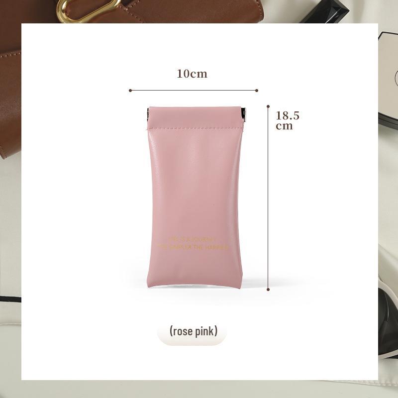 Portable Makeup Bag with Lipstick, Data Cable, Bluetooth Headset, Charger, and Key Storage; Automatic Closure Spring Sheet Design